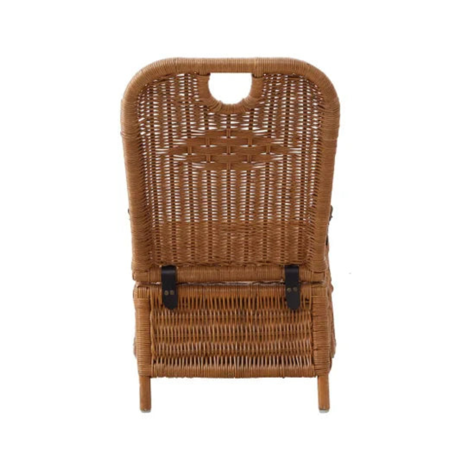 Rattan Picnic Chair w/ Leather Straps