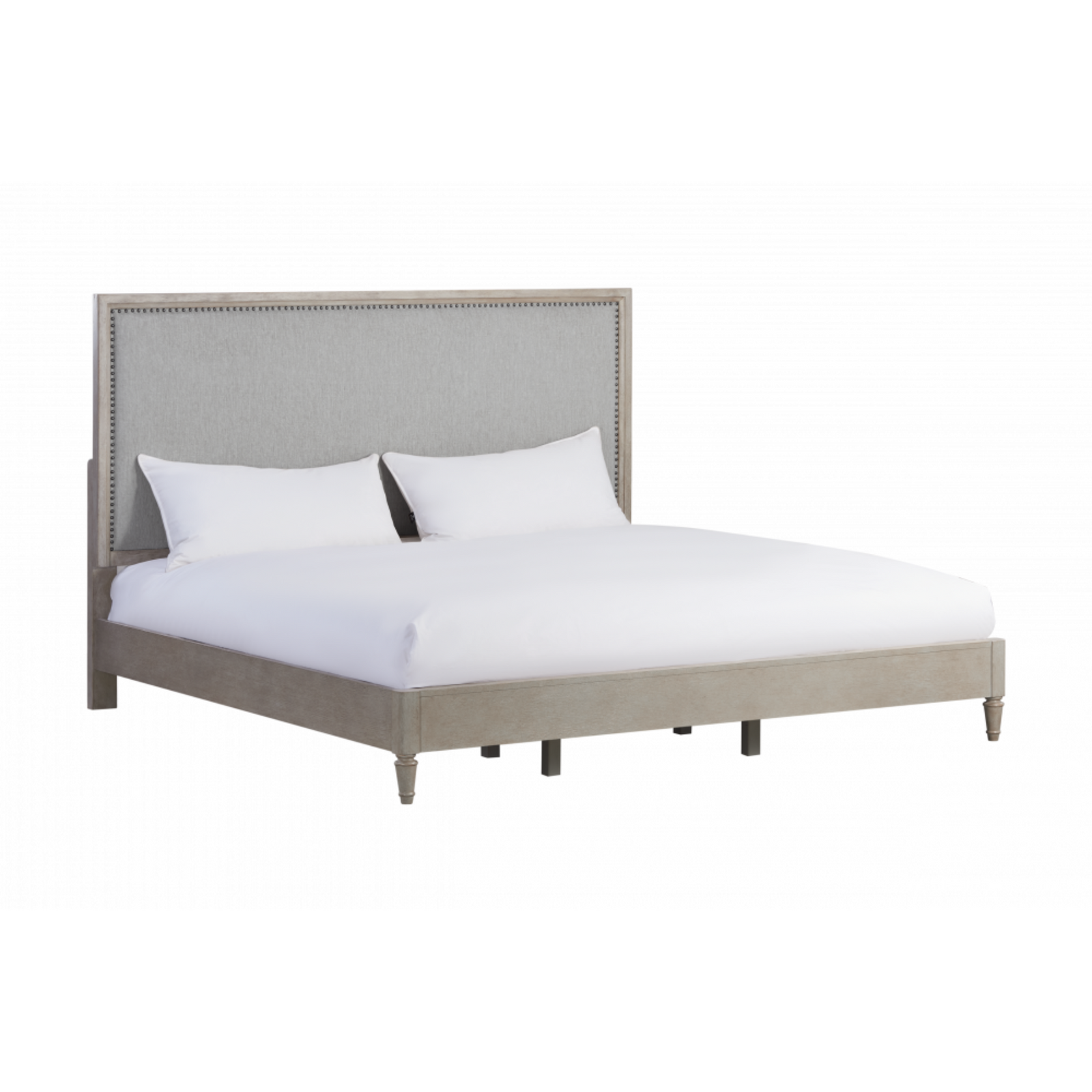 Zest King Upholstered Bed W/Nailhead Trim