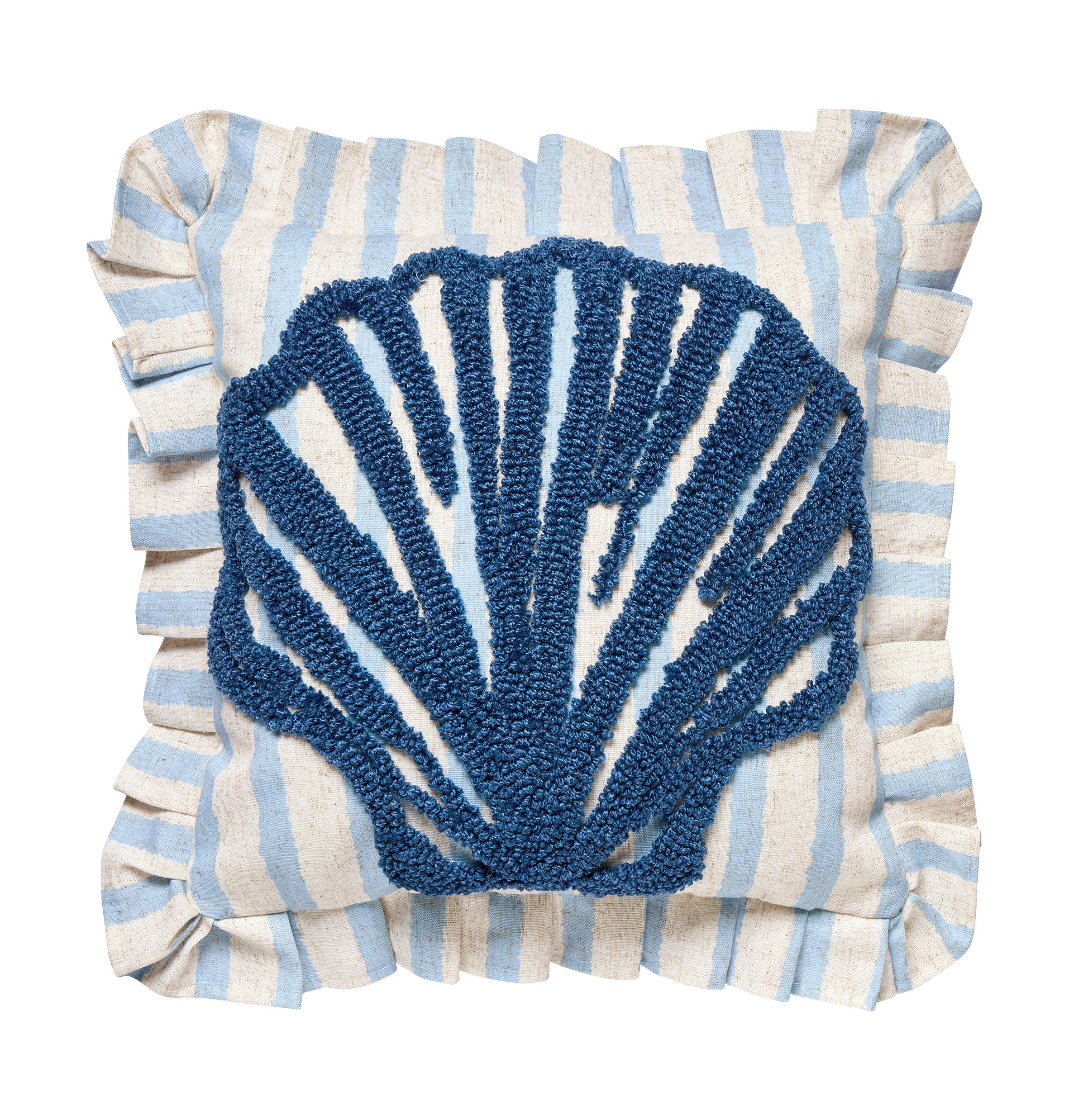 Seaside Shell Tufted Pillow