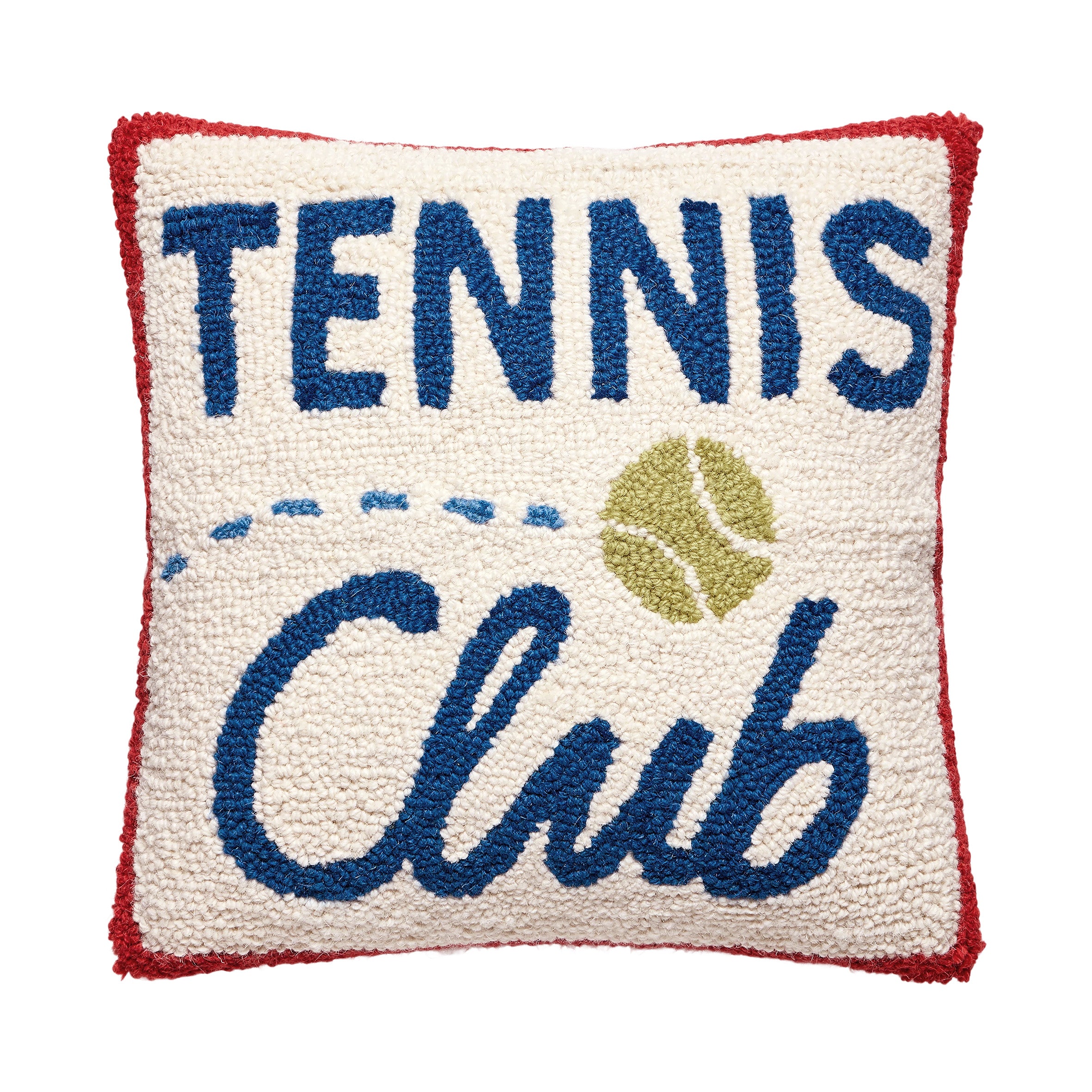 Tennis Club Poly Filled Hook Pillow