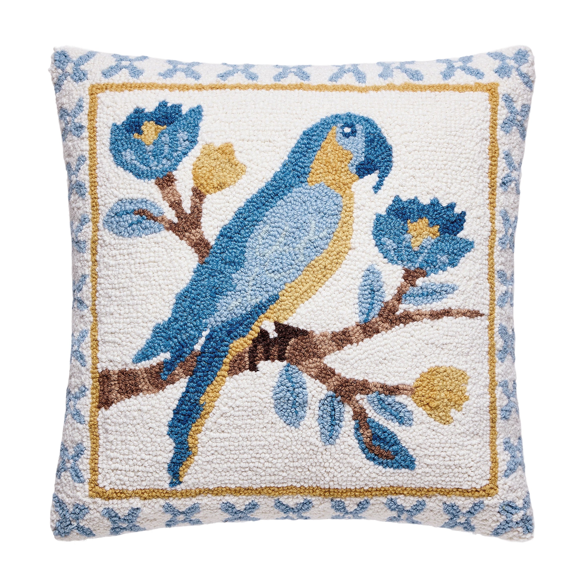 Tropical Parrot Poly Filled Hook Pillow