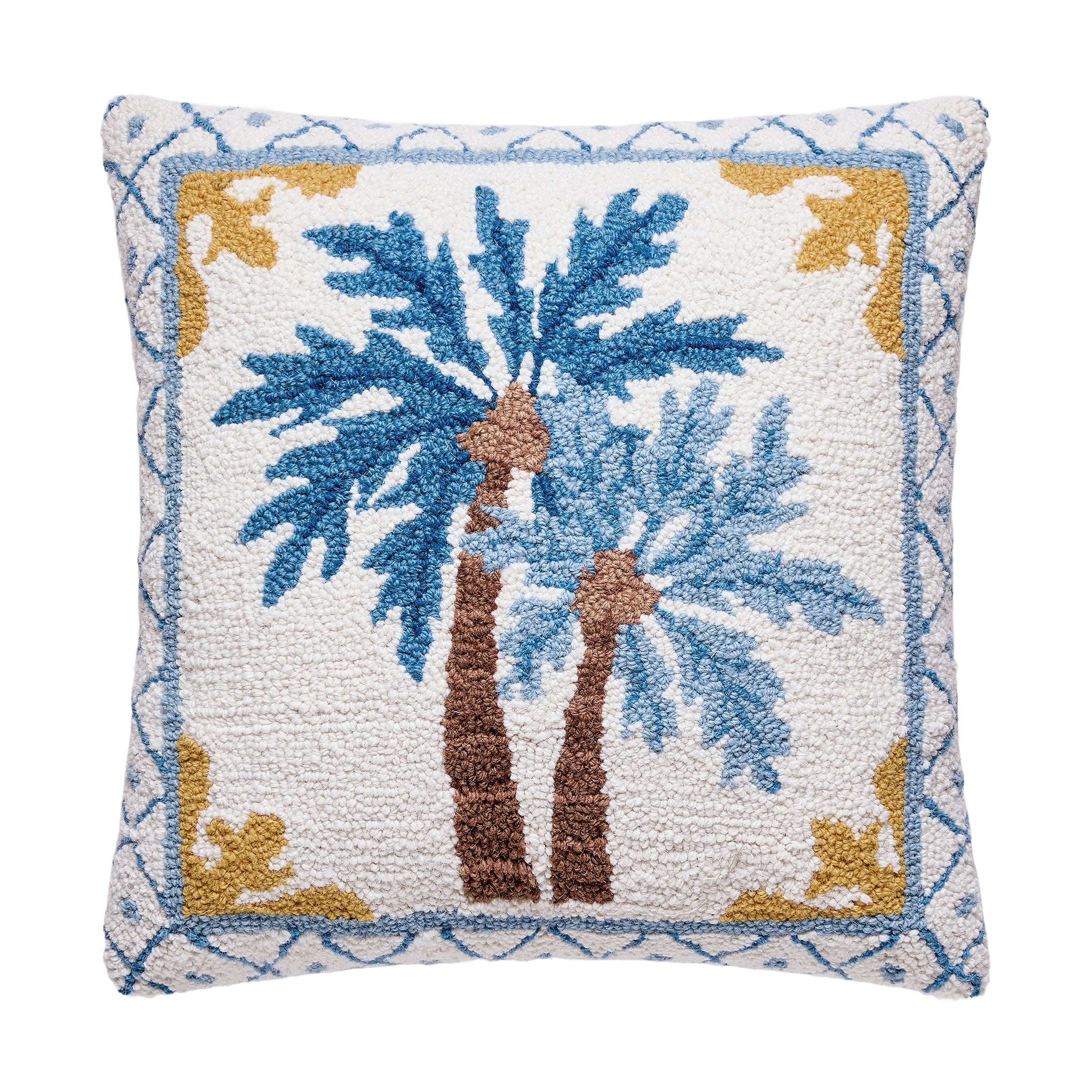 Tropical Palm Trees Poly Filled Hook Pillow