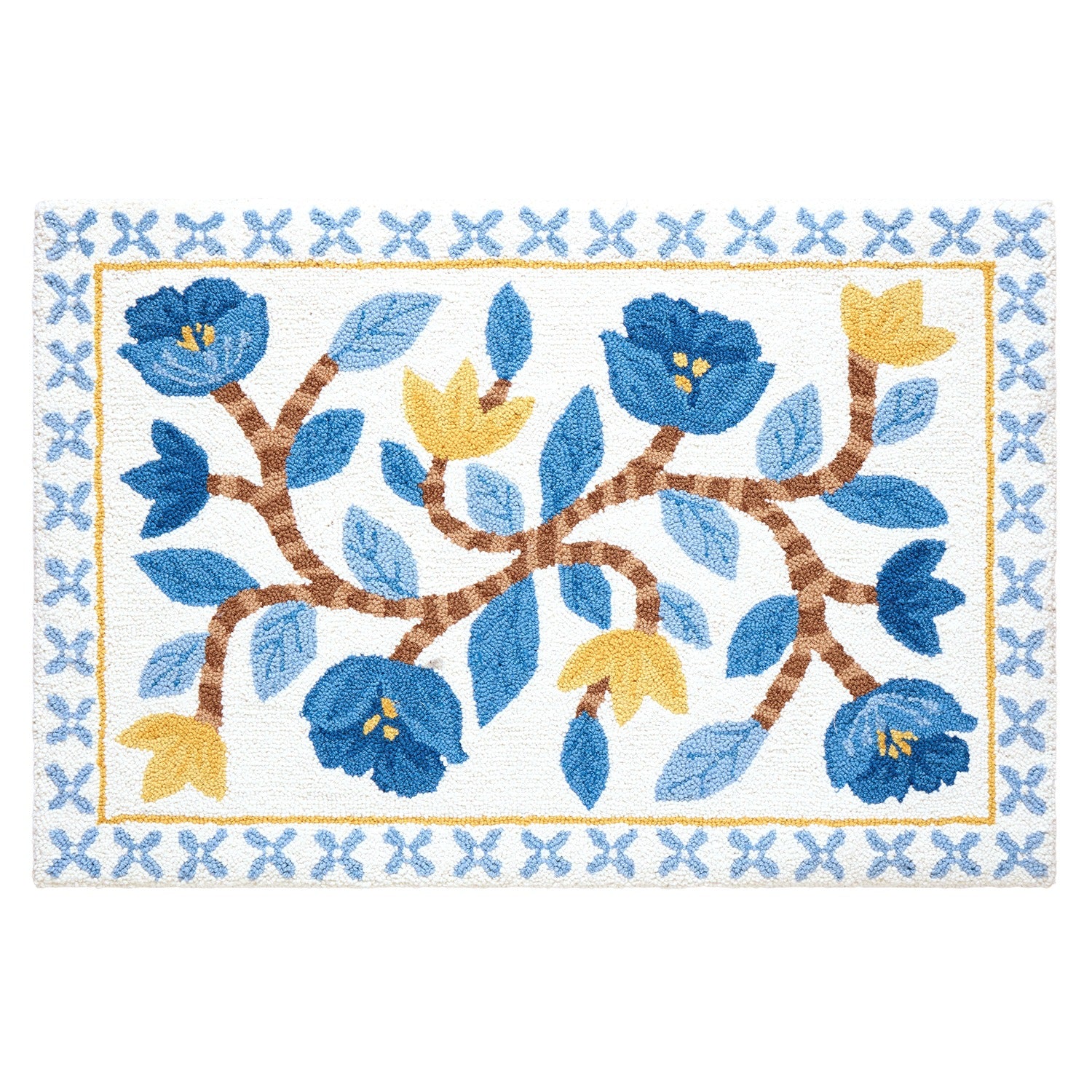 Tropical Floral Hook Rug
