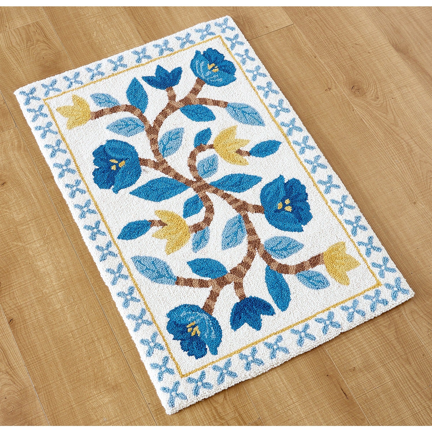 Tropical Floral Hook Rug