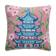 Chinoiserie Pagoda Poly Filled Hook PIllow