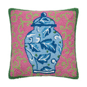 Bright Chinoiserie Jar Poly Filled Hook Pillow
