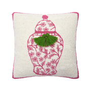 Chinoiserie Vase w/ Tassels Hook Pillow