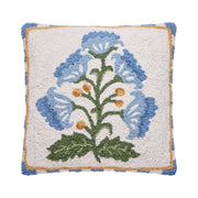 Mughal Flower in Blue Hook Pillow