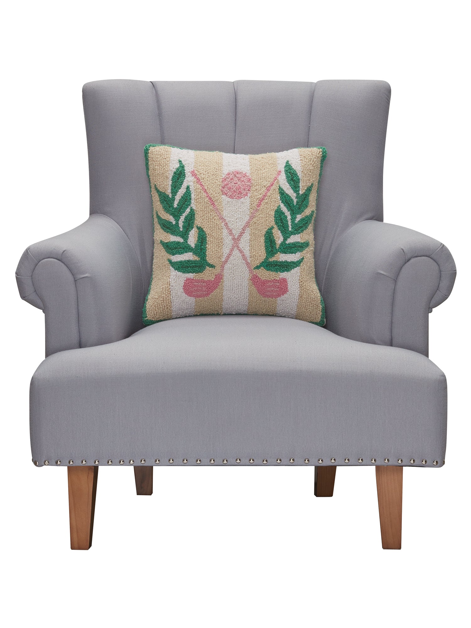 Golf With Wreath Hook Pillow