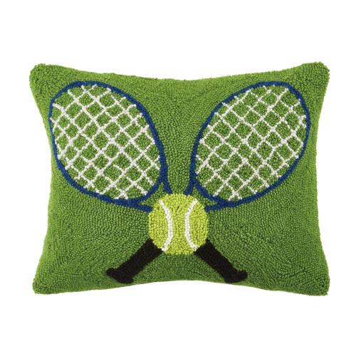 Crossed Tennis Rackets Hook Pillow