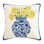 Daffodils in Chinoiserie Vase Hook Pillow
