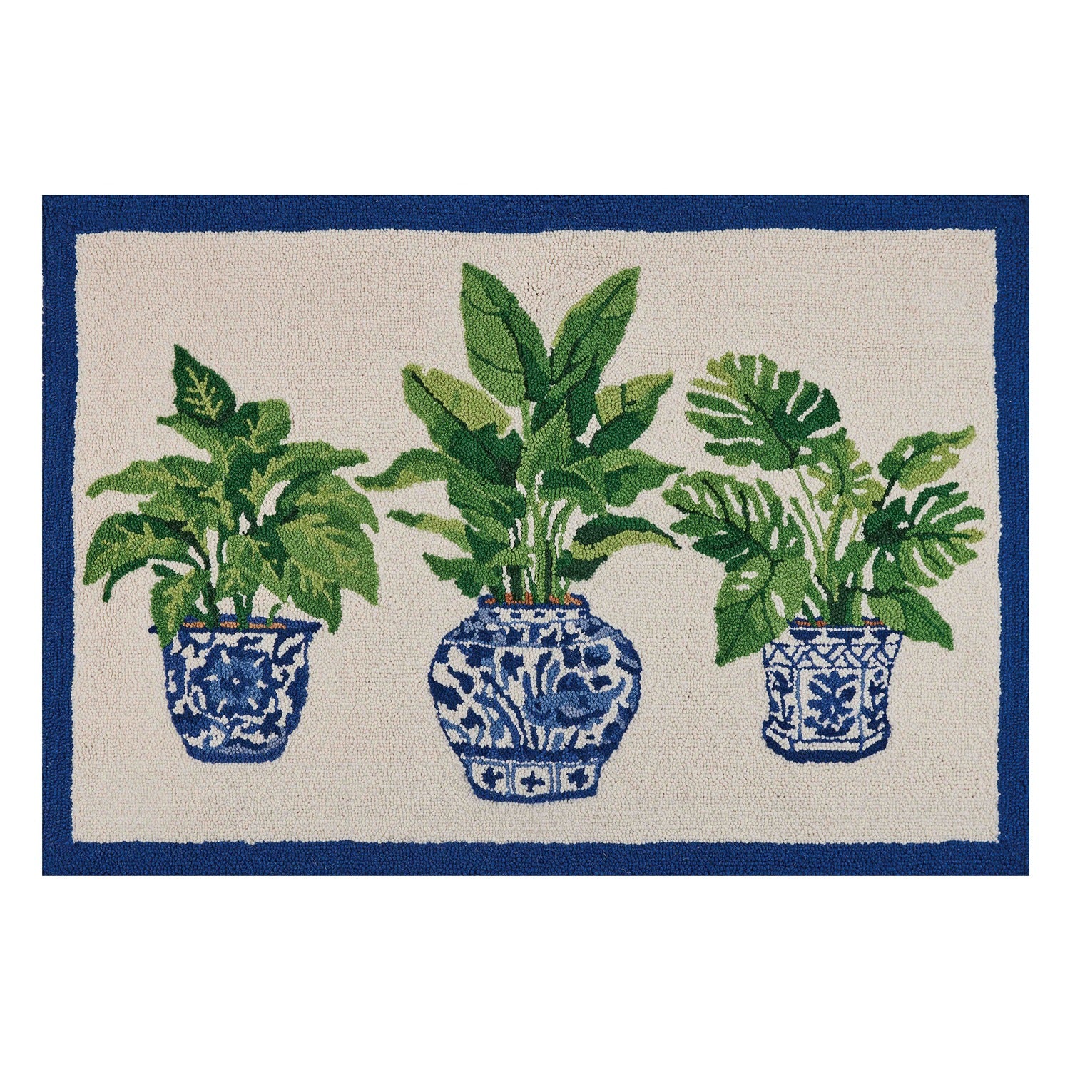 Blueleaf Hook Rug