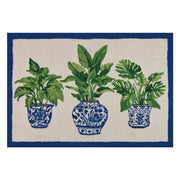 Blueleaf Hook Rug