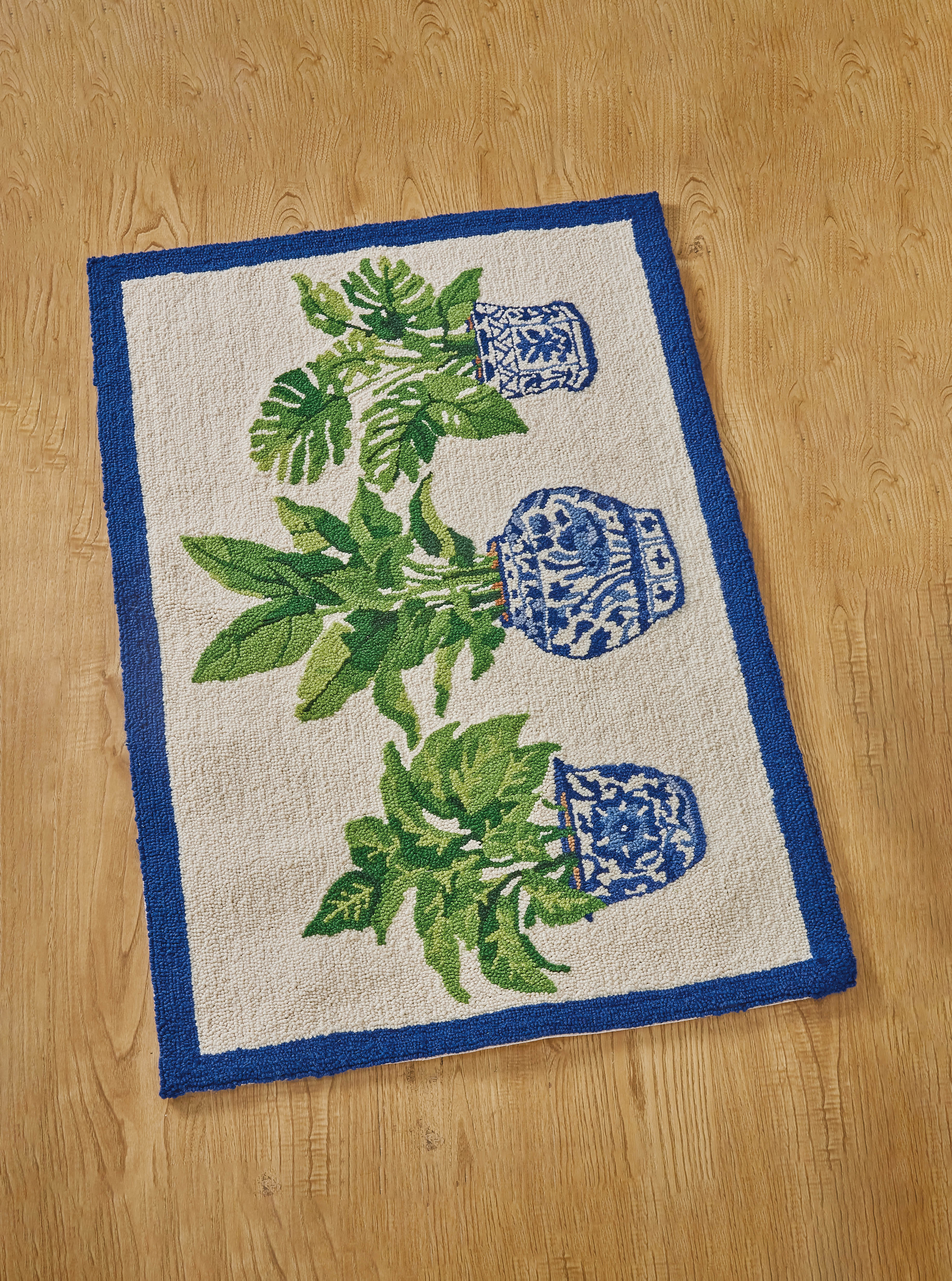 Blueleaf Hook Rug