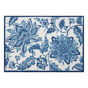 Blue Jacobean Hook Rug