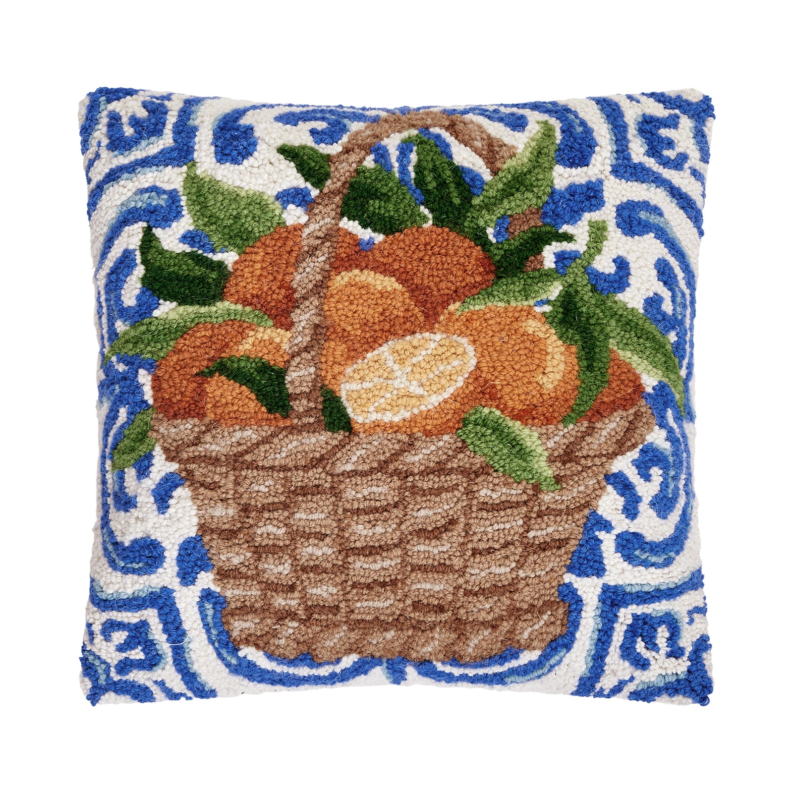 Basket of Mediterranean Oranges Hook Pillow