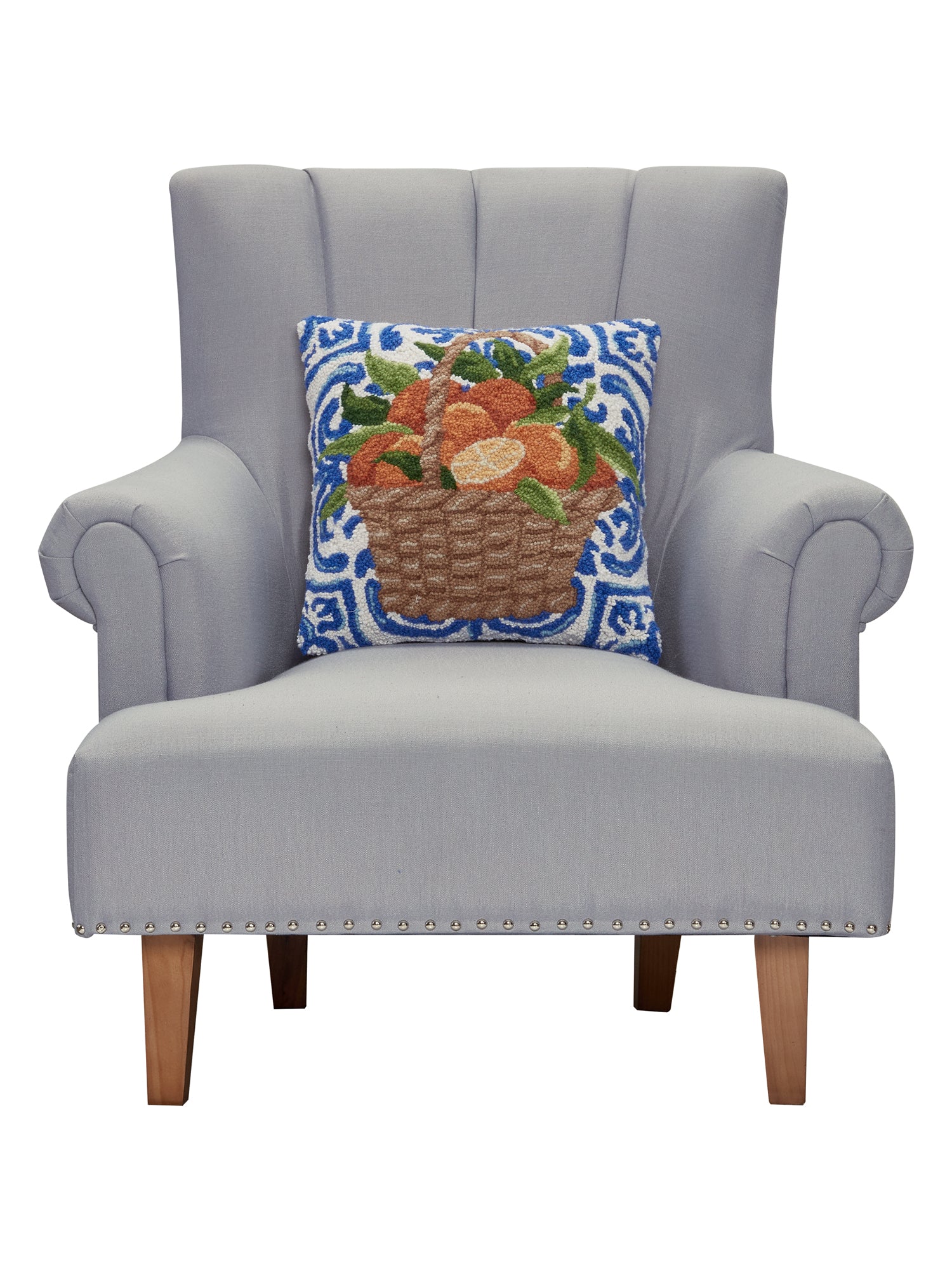 Basket of Mediterranean Oranges Hook Pillow