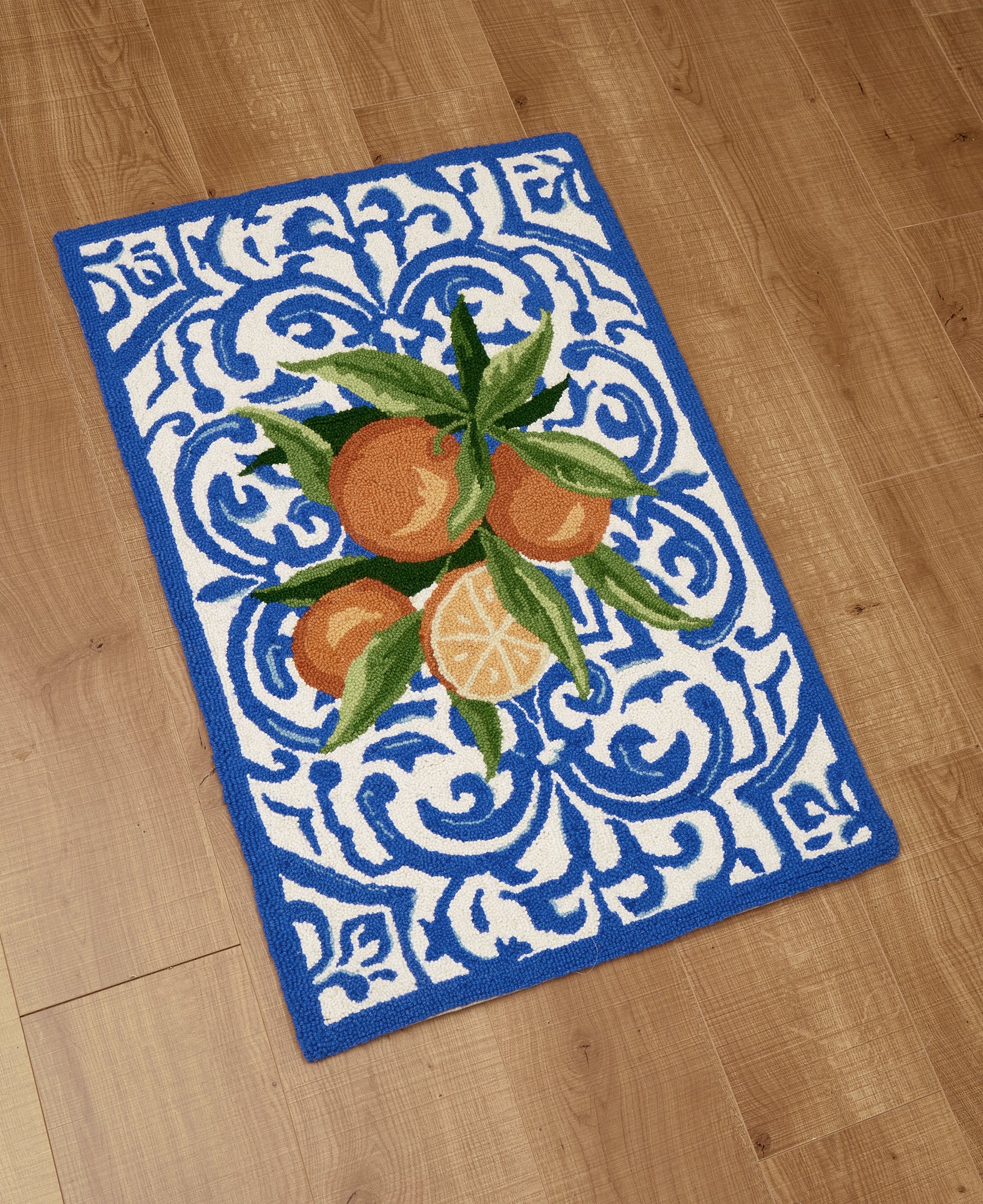 Mediterranean Oranges Hook Rug
