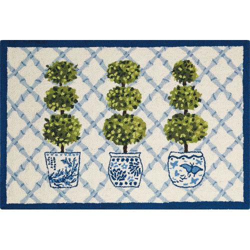 Verdant Topiary Hook Rug
