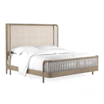 Finn Queen Upholstered Shelter Bed