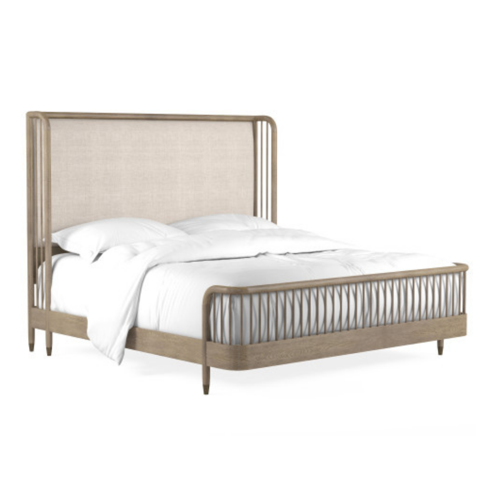 Finn Queen Upholstered Shelter Bed