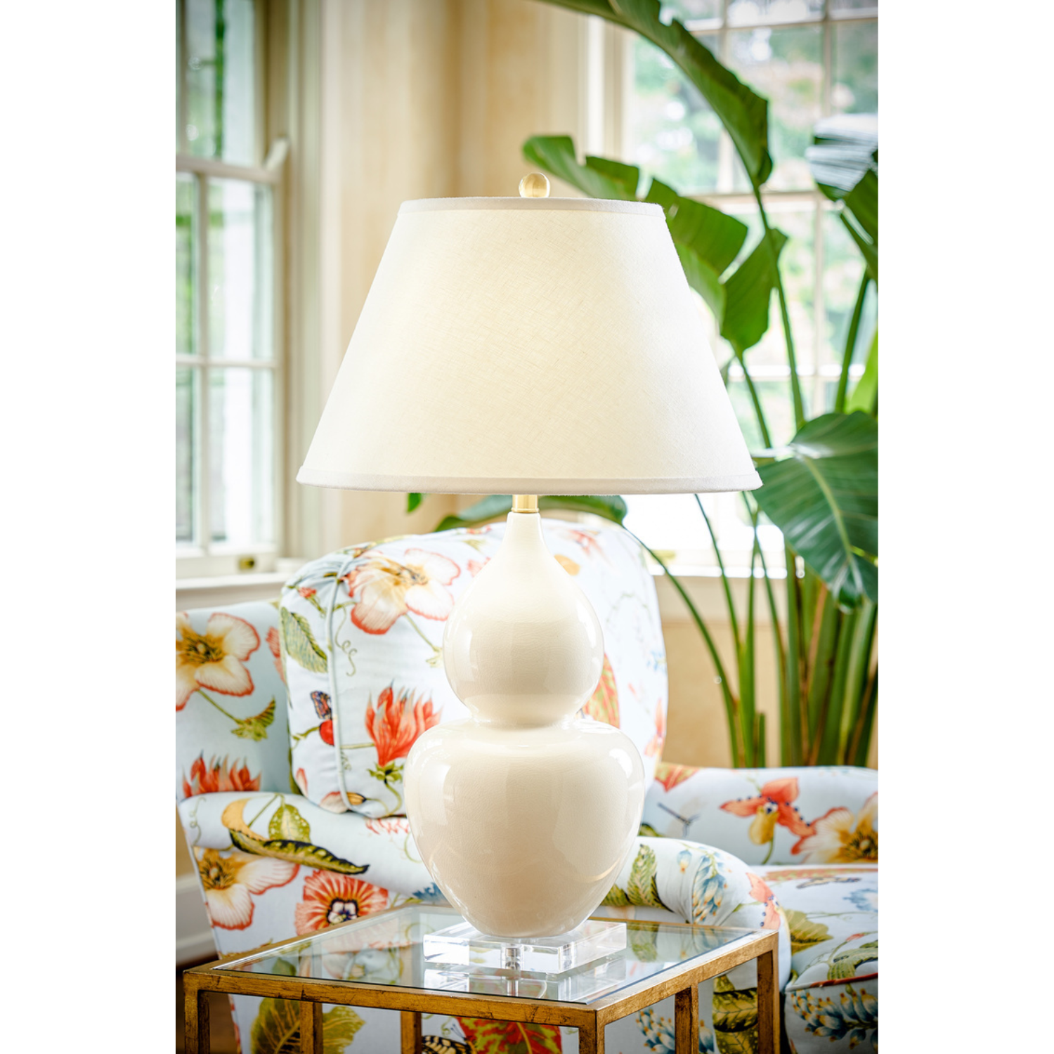 Fulton Vase Lamp - Cream