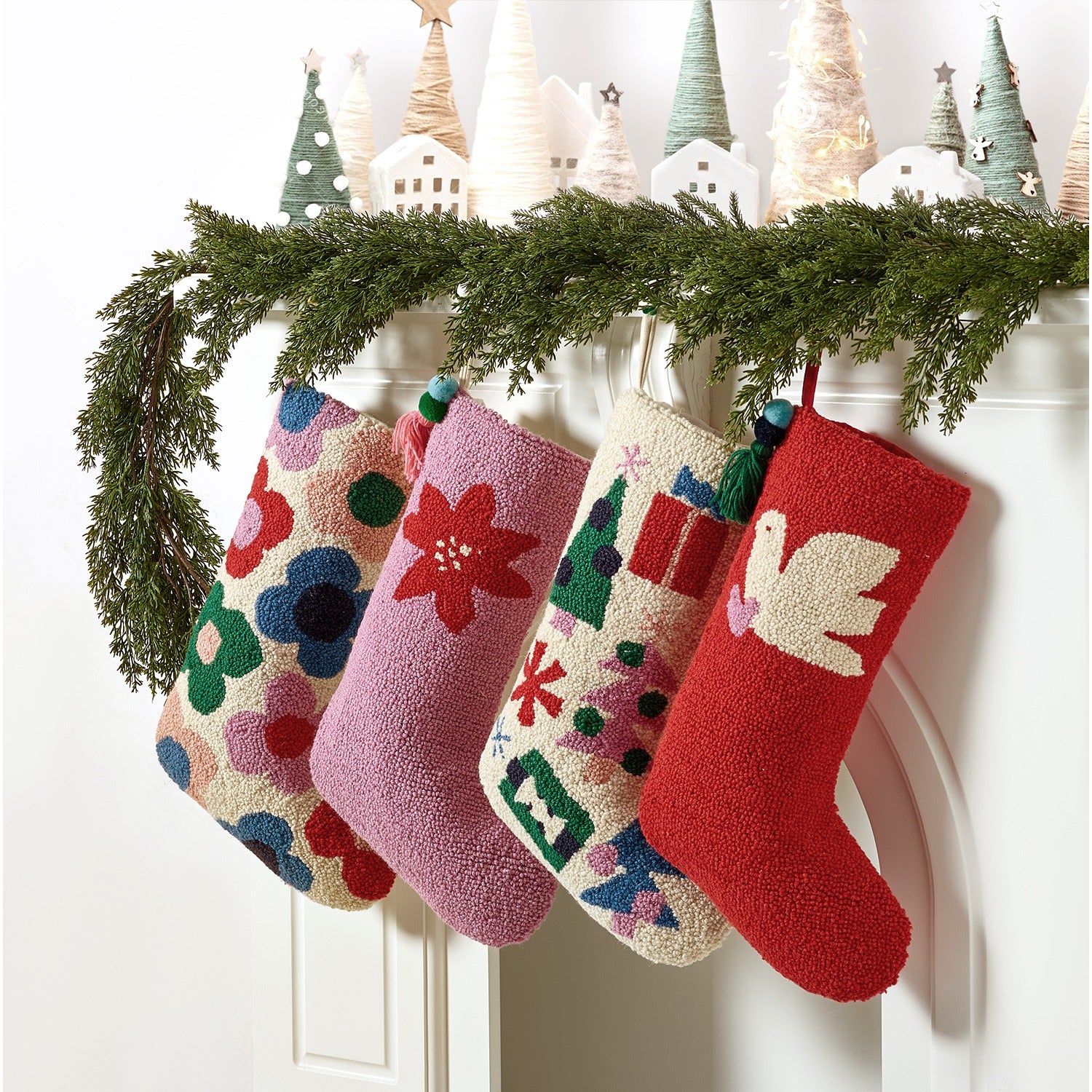 Cozy Tree Presents Hook Stocking