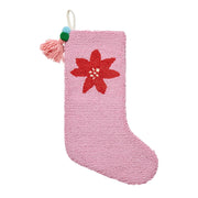 Cozy Poinsettia w/ Tassel Hook Stocking