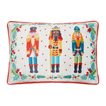 Nutcrackers Printed Velvet Holiday Pillow - Set of 2