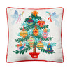 Christmas Tree Printed Velvet Holiday Pillow - Set of 2