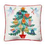 Christmas Tree Printed Velvet Holiday Pillow - Set of 2