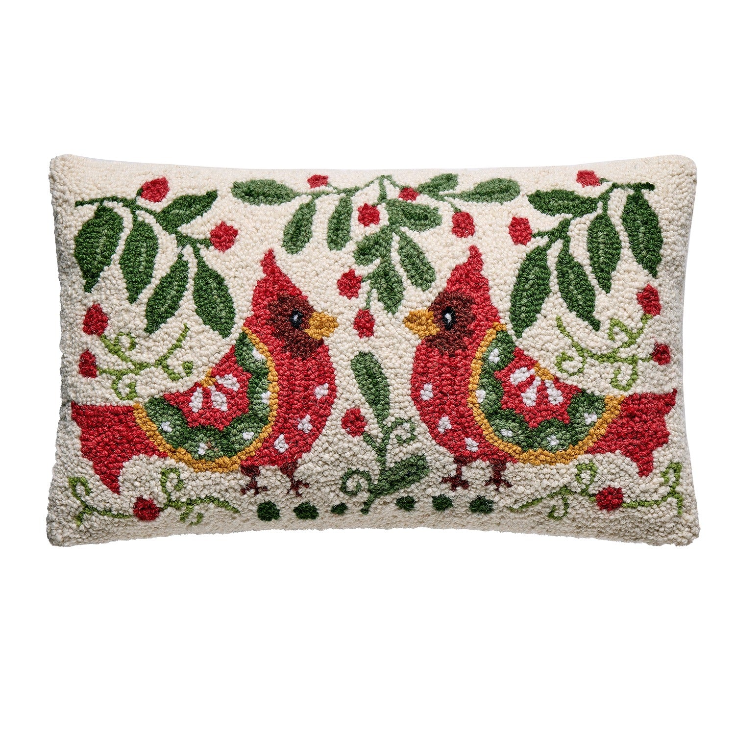 Holiday Dual Cardinal Hook Pillow
