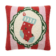 Holiday Frames Stocking Poly Filled Hook Pillow