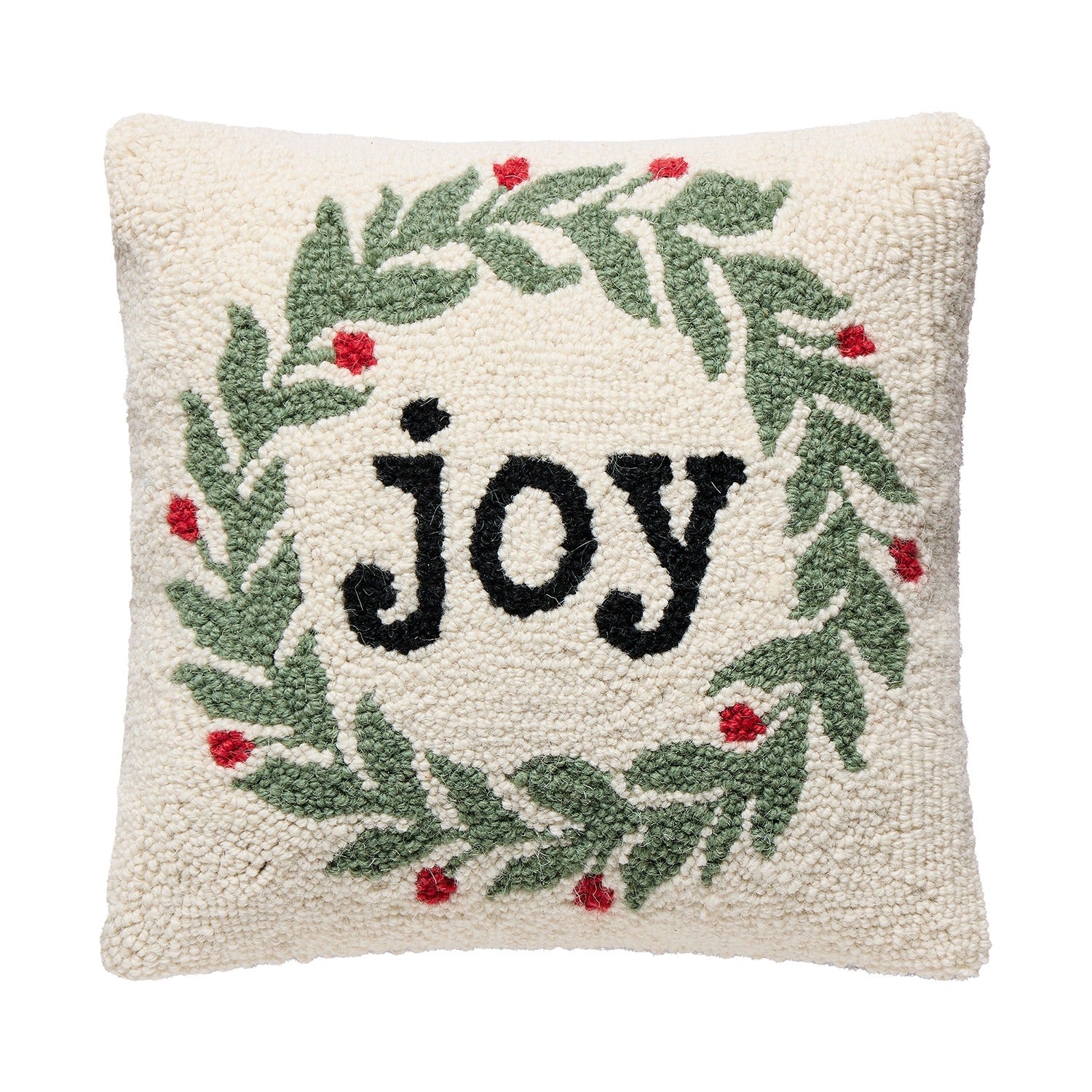 Simple Joy Wreath Poly Filled Hook Pillow