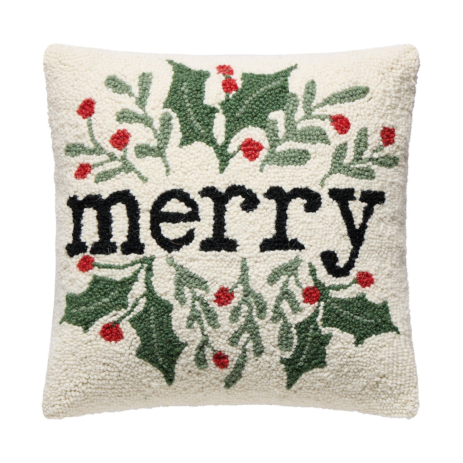 Simple Merry Foliage Poly Filled Hook Pillow