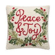 Peace and Joy Poly Filled Hook Pillow