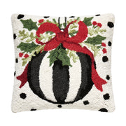 Black Polka Dot Ornament Hook Pillow
