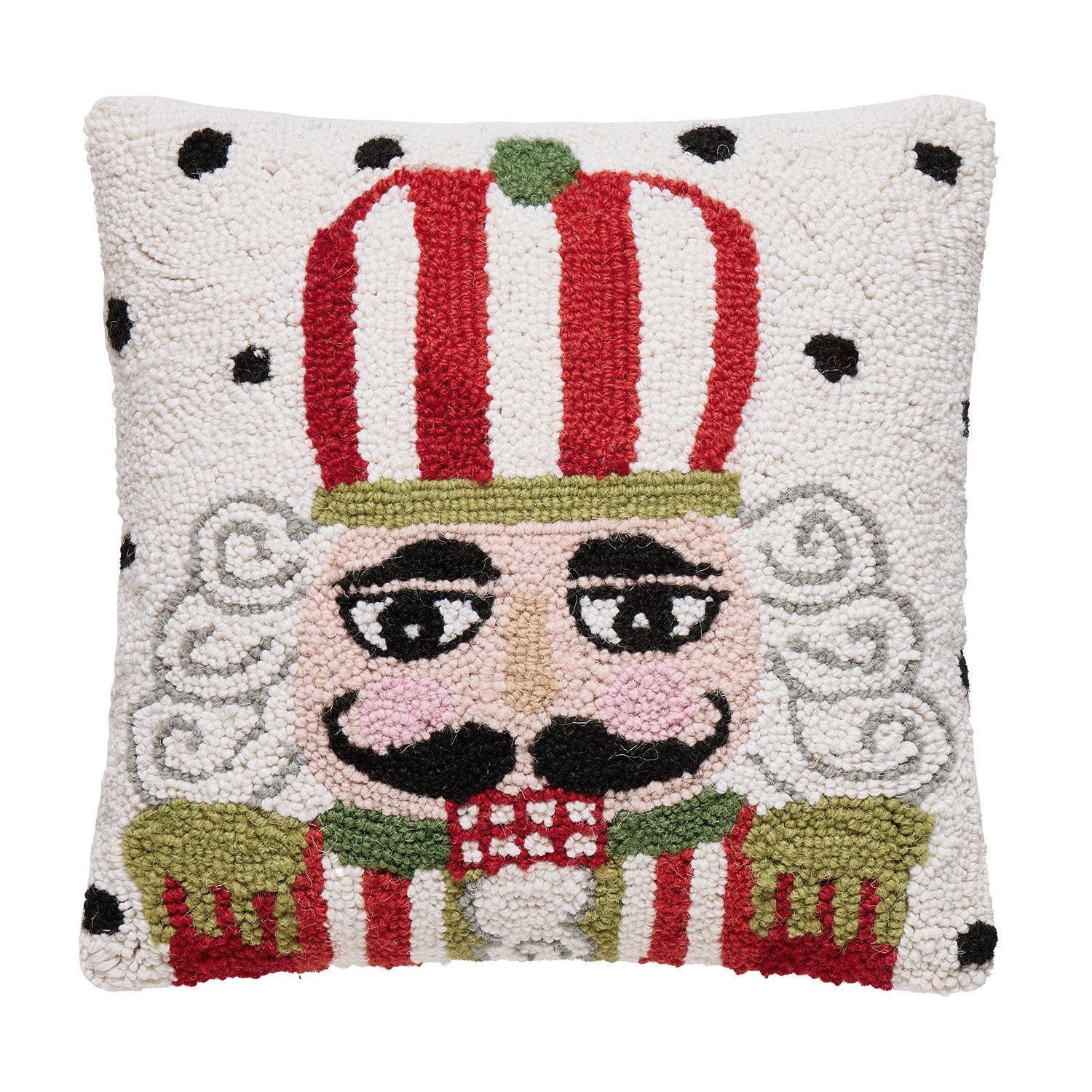 Black Polka Dot Nutcracker Hook Pillow