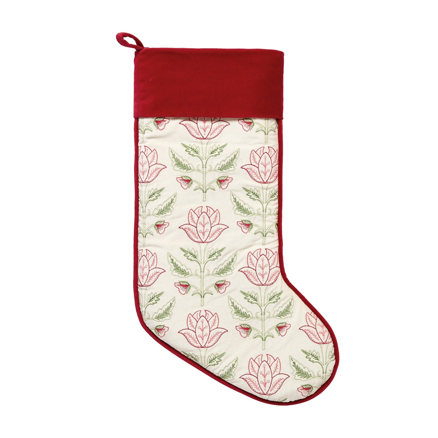 Holiday Mughal Flora EMB Stocking