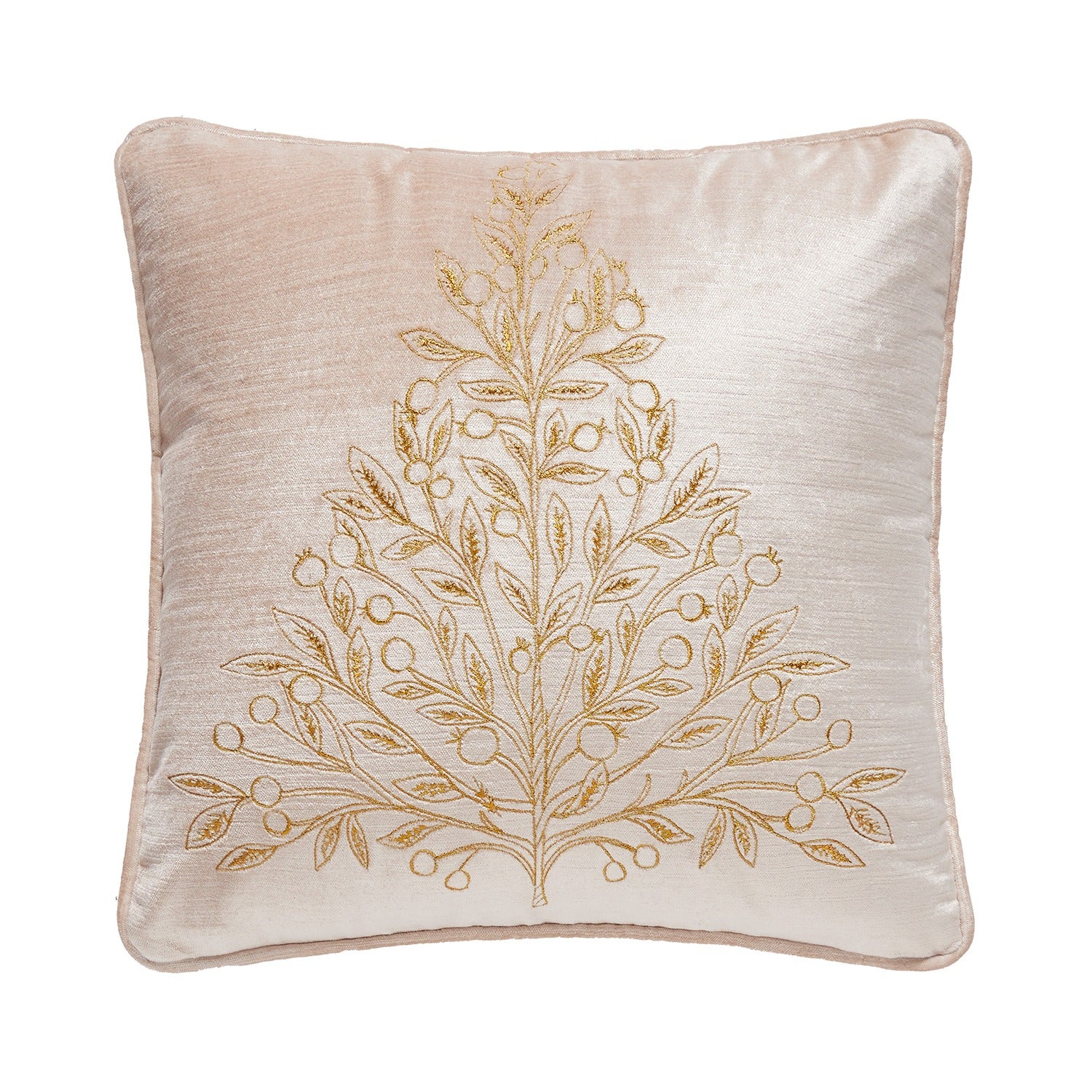Champagne Tree Velvet EMB Pillow