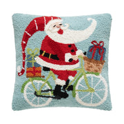 Biking Santa Hook Pillow