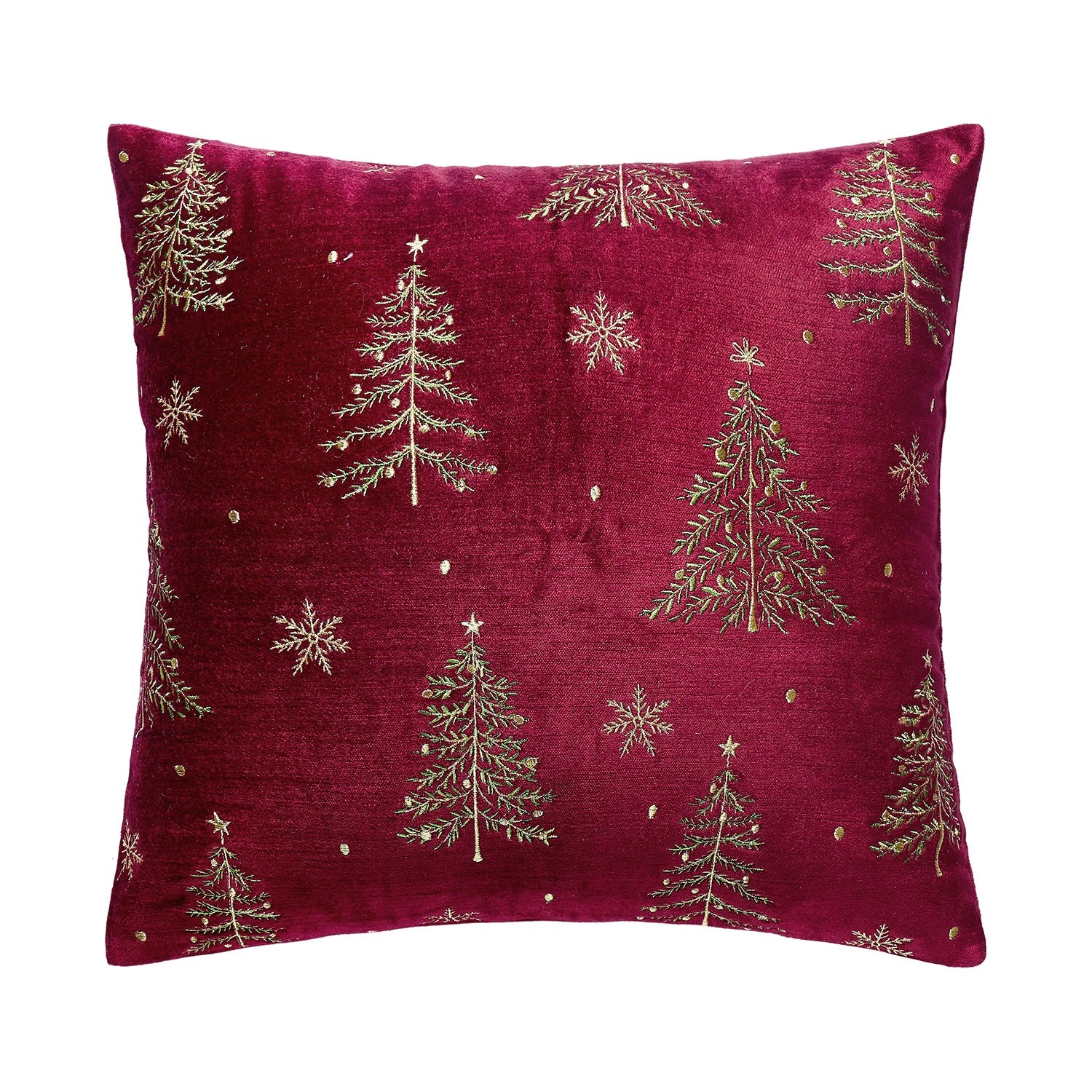 Radiant All Over Trees EMB Velvet Pillow