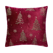 Radiant All Over Trees EMB Velvet Pillow