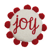 Round Shaped Joy Pom Pom Hook Pillow