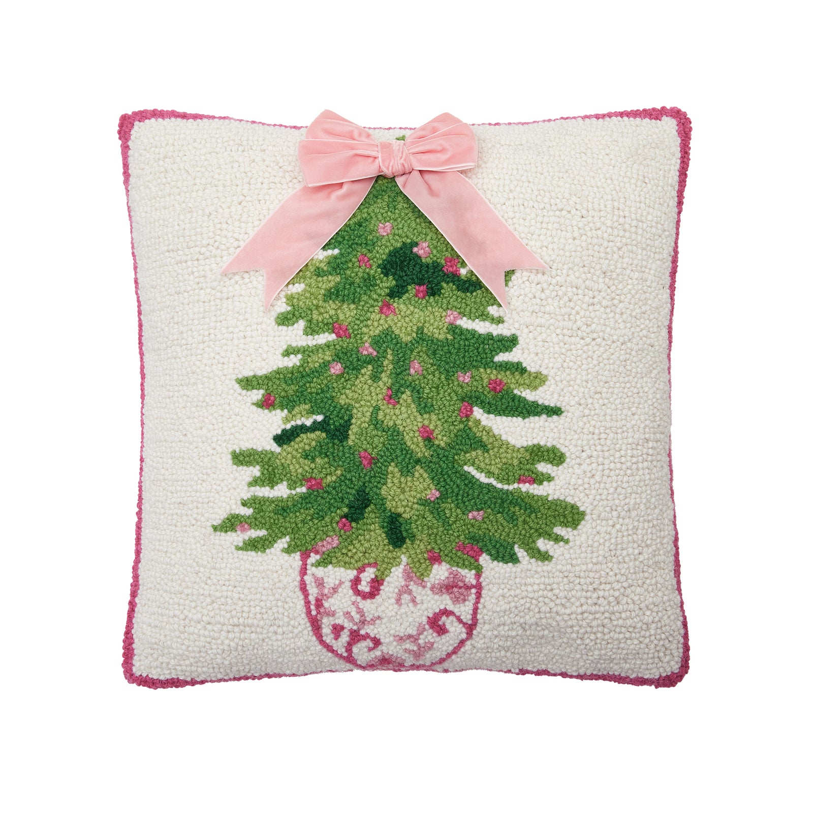 Chinoiserie Tree w/ Real Ribbon Hook Pillow
