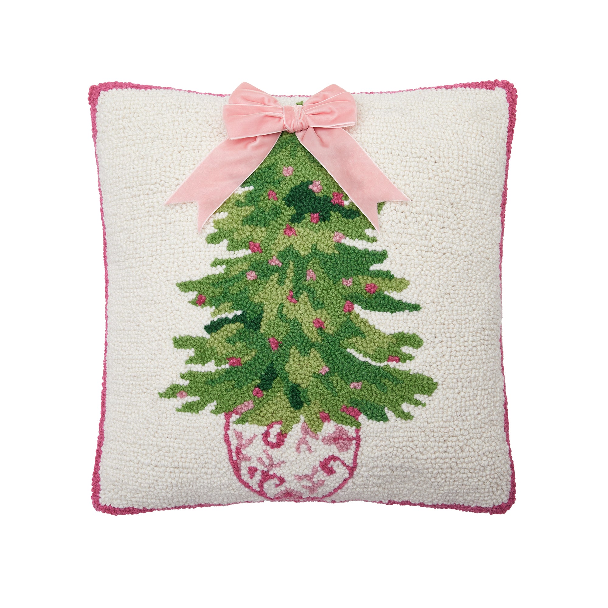 Chinoiserie Tree w/ Real Ribbon Hook Pillow