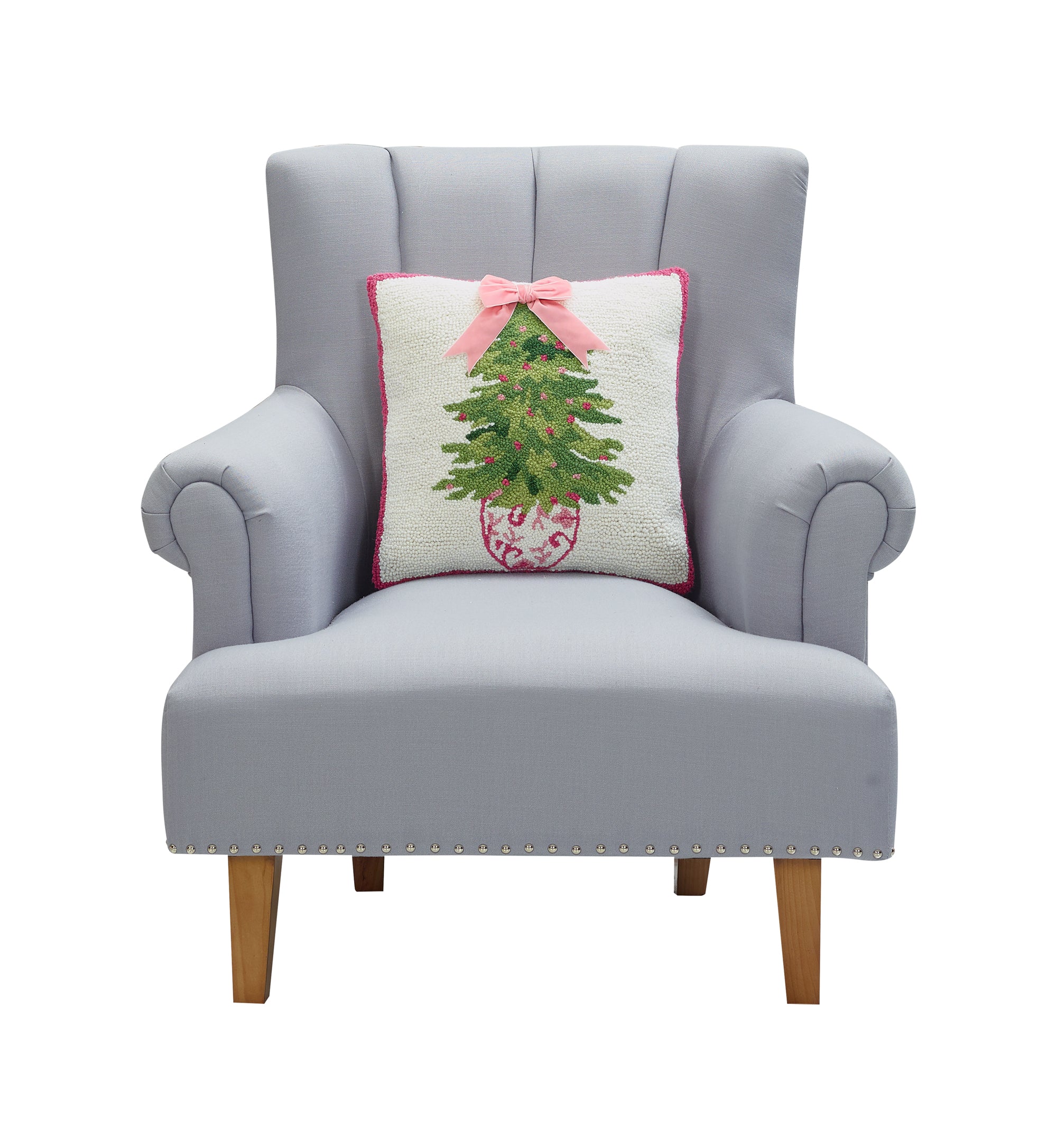 Chinoiserie Tree w/ Real Ribbon Hook Pillow