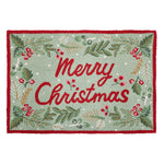 Festive Greenery X-mas Hook Rug