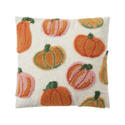 Pumpkins All The Way Tufted Pillow