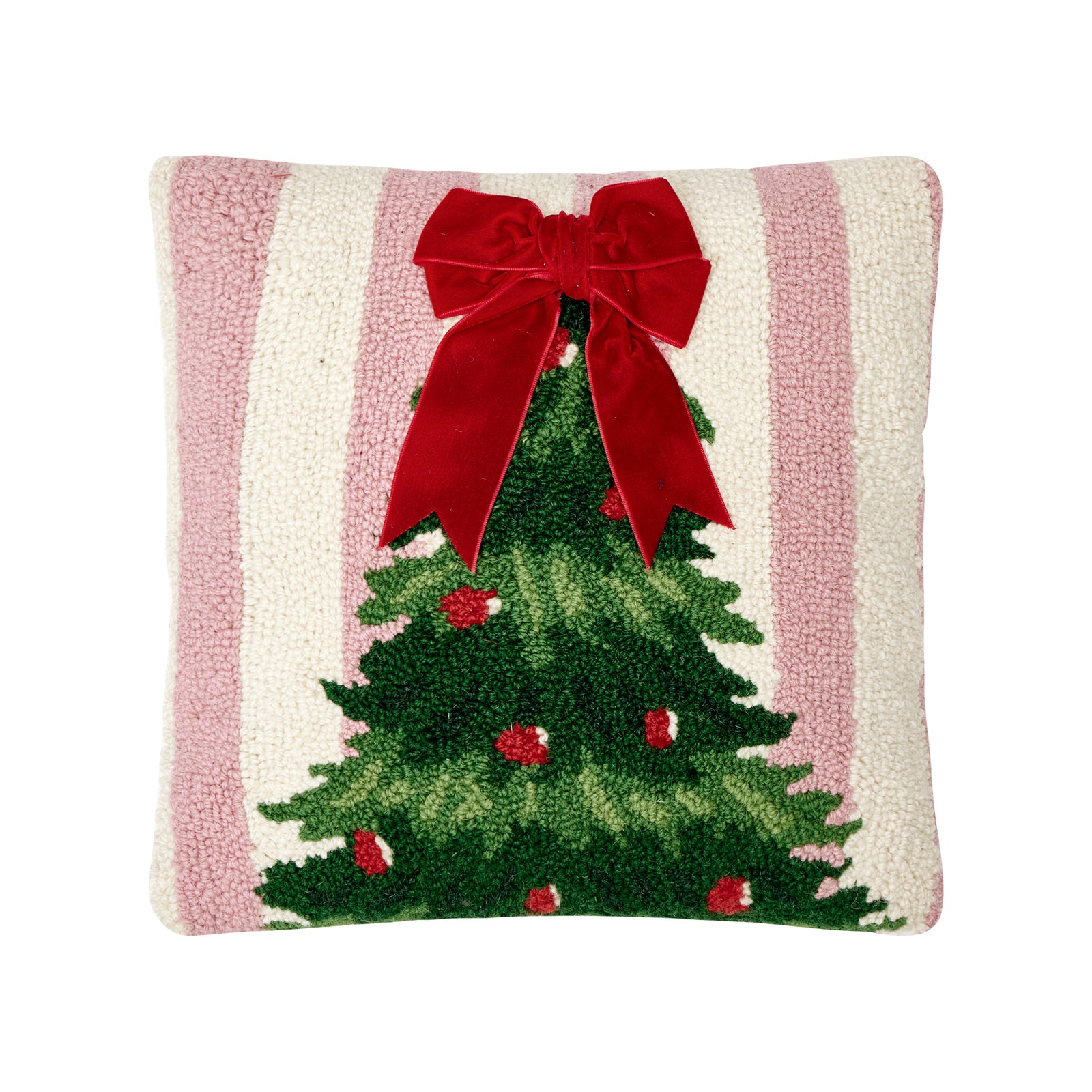 Stripe Tree w/ Real Ribbon Hook Pillow